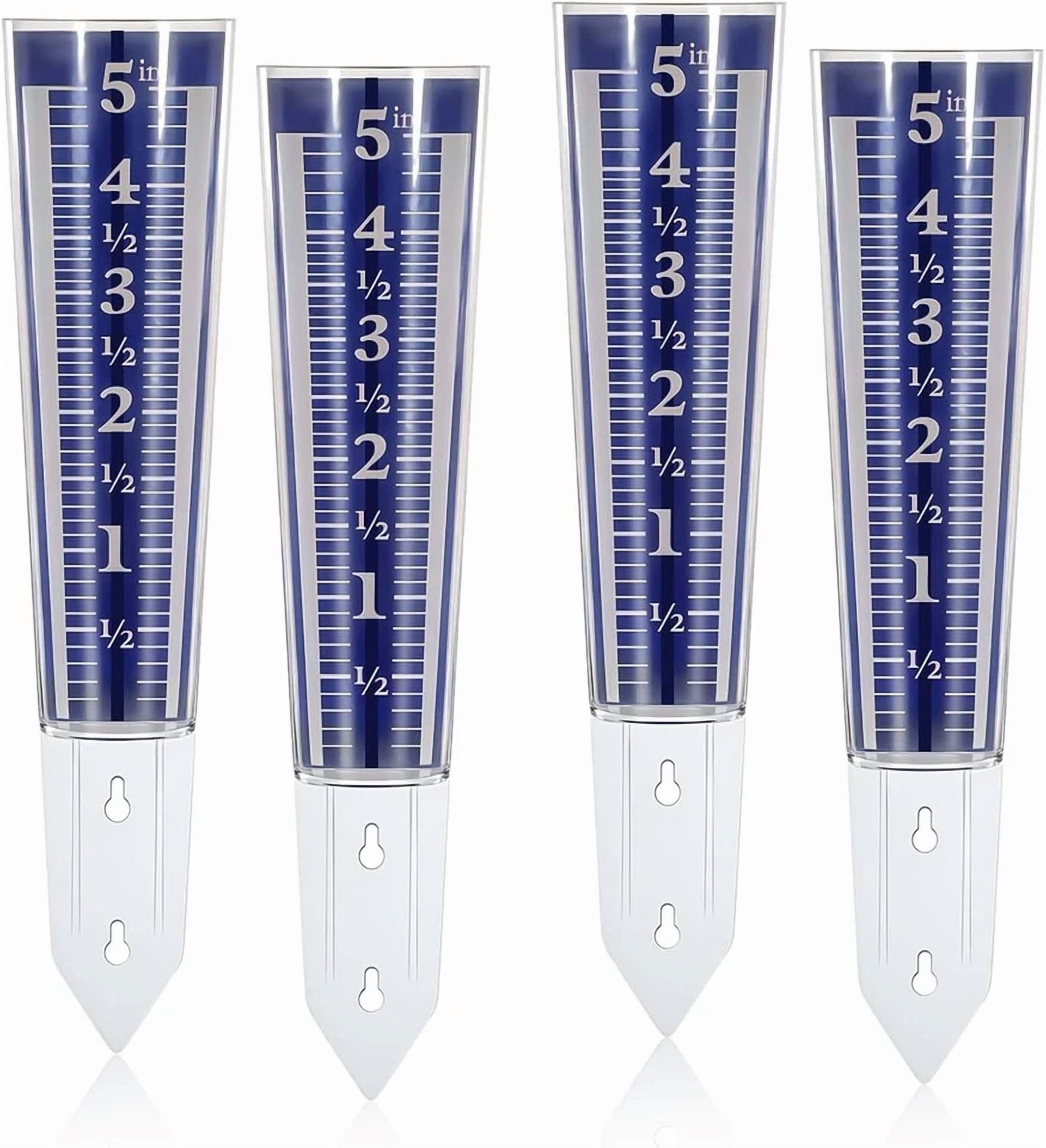 PURELY- Garden Rain Gauge – Clear, Easy-To-Read Outdoor Rainfall Measuring Tool