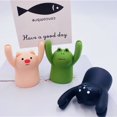 thumbnail image 4 of POINTERTECK Cartoon Style Message Holder Anti-wear Resin Pig Panda Cat Frog Card Stock Clip for Desktop, 4 of 10