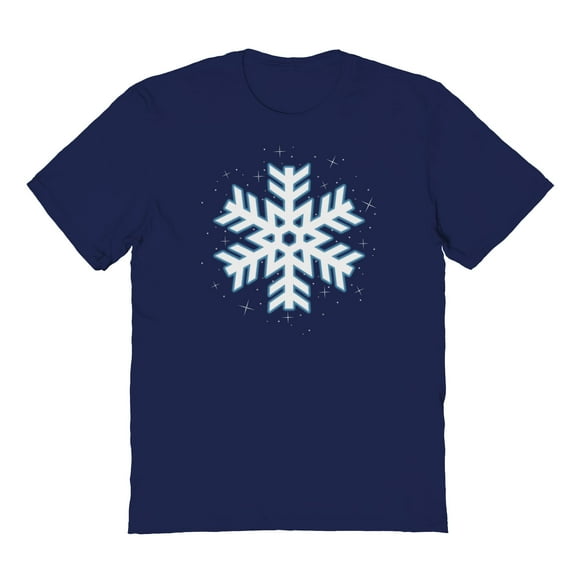 Haywood & Main Snowflake Graphic Navy Men's Cotton T-Shirt