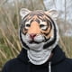 thumbnail image 2 of Disfraz de cabeza de tigre Engranaje de cabeza de tigre Accesorios de disfraz con cubierta de látex - Decoración de cabeza de tigre para mascarada de carnaval, 2 of 5