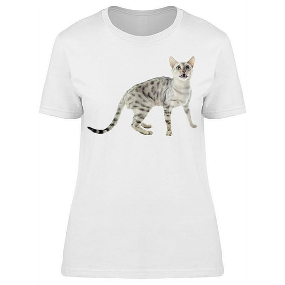 Full-body Purebred Bengal Cat  T-Shirt Women -Image by Shutterstock, Female Medium