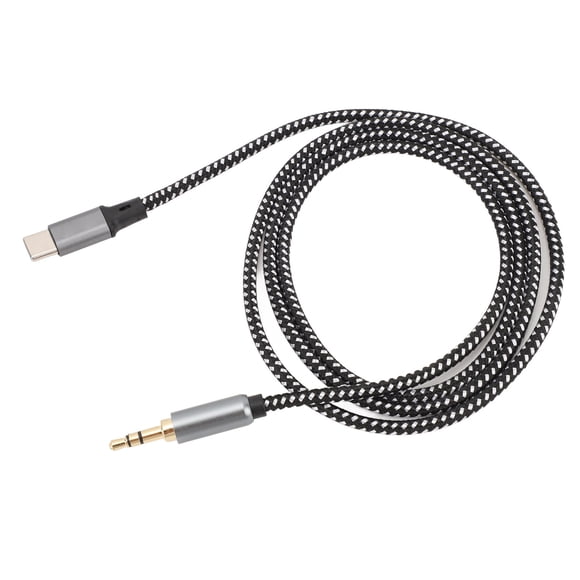 Cable USB C A Conector Auxiliar De Sonido De 3,5 Mm, TIPO C A Cable Trenzado De 3,5 Mm Transferencia Sin Pérdidas De 1 M Para Automóvil Doméstico