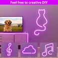 thumbnail image 4 of LED Neon Rope Light, Purple 12V Silicone Neon Rope Light, 16.4Ft/5M Waterproof Flexible DIY Cuttable LED Strip Lights for Bedroom Party Festival Indoor Outdoor Decoration (Power Adapter not Included), 4 of 7