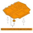 thumbnail image 3 of For 05-14 Jetta Front Engine Splash Shield Under Cover Undercar Deflector Guard, 3 of 4