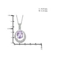 thumbnail image 2 of JewelersClub 1.00 Carat T.G.W. Pink Amethyst And White Diamond Accent Sterling Silver Pendant, 18", 2 of 4