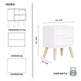 thumbnail image 3 of Set de 2 Burós Organizadores Moru Sena Color Blanco, Mesitas de Noche | 50x40x30cm|, 3 of 8