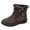 Brown, variant on Womens Snow Boots with Zipper Comfort Furry Lined Winter Booties Waterproof Ankle Boots