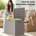 thumbnail image 7 of 31 Gallon Waterproof Resin Deck Box - Lockable Outdoor Storage Bin for , Garden & More - Grey, 7 of 7