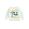 thumbnail image 1 of Faithtur Sweat-Shirts d'Anniversaire Garçon Lettre Imprimé Manches Longues Col Rond Tops Vêtements Bébé, 1 of 9