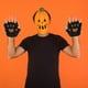 thumbnail image 5 of Un par de guantes de animales de pelo largo de piel de halloween negra, guantes de animales de pelo largo, guantes de animales guantes de invierno., 5 of 7