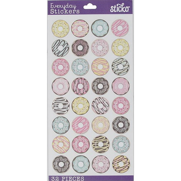 sticko mini donuts stickers 32 piece walmart com