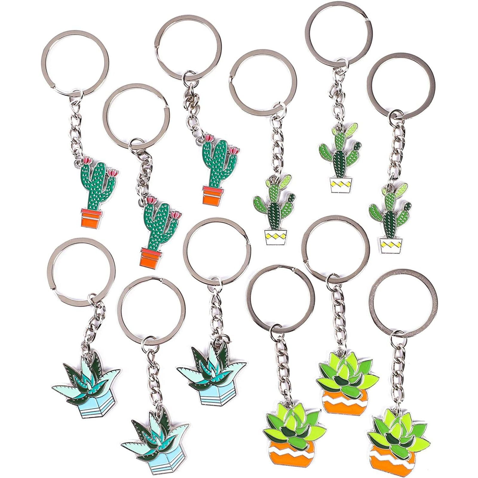 Creative LED Cactus Luminous Keychain Keyring Plastic Mini Flashlight Kids Toy