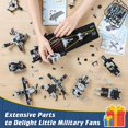 thumbnail image 6 of 1320 Pieces Aircraft Carrier Building Blocks Set, Military Battleship Model Toy with Army Car, Helicopter & Boat, Military Toys Gift for Kids Boys Girls Age 6-12, 6 of 7