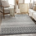 thumbnail image 2 of BoutiqueRugs Barnwood Moroccan Farmhouse Cotton Area Rug - Black, Cream - 1'10" x 2'11", 2 of 10