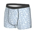 thumbnail image 5 of Goofa Gray White Floral Printed Men's Boxer Briefs Underwear, Moisture-Wicking Underwear, Trunk,Soft and Breathable Cotton Underwear-X-Large, 5 of 9