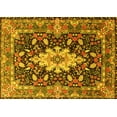thumbnail image 1 of Ahgly Company Machine Washable Indoor Rectangle Persian Yellow Traditional Area Rugs, 2' x 3', 1 of 4