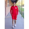 thumbnail image 4 of LIFEGUARD Officially Licensed Mens Active Running Performance Shorts Moisture Wicking (S) Red, 4 of 5