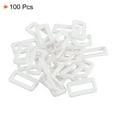 thumbnail image 3 of 1 Inch Rectangle Buckle Plastic Webbing Strap Fastener, White, 100 Pack, 3 of 5