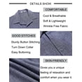 thumbnail image 5 of COOFANDY Mens Button Down Short Sleeve Shirt Casual Beach Linen Shirts Wedding Summer Vacation Shirt, 5 of 6