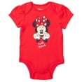 thumbnail image 3 of Disney Minnie Mouse Bodysuit Pants and Headband 3 Piece Outfit Set Newborn to Infant, 3 of 5