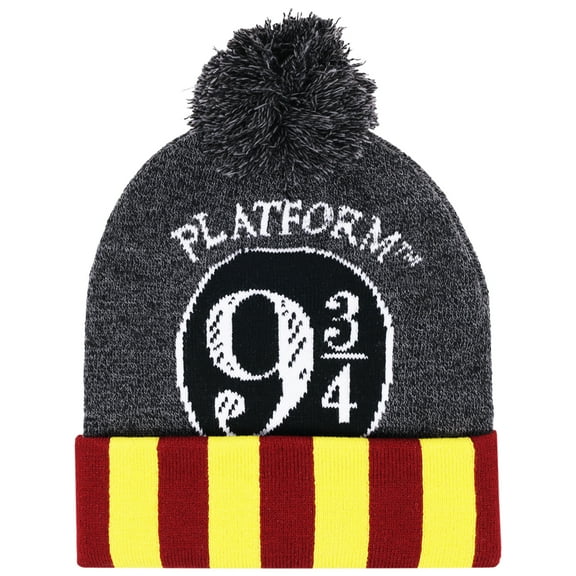 Harry Potter Platform 9 3/4 Yellow and Red Striped Cuff Beanie