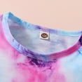 thumbnail image 4 of Hienoo Little Girls Clothes Outfits Tie Dyed Short Sleeve Tee Shirt Shorts 2 Piece Set, 4 of 6