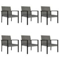 thumbnail image 5 of vidaXL 7 Piece Garden Dining Set Poly Rattan Grey, 5 of 5
