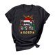 thumbnail image 1 of Gibobby Camisas de Navidad para mujer Camiseta de manga corta con cuello redondo y estampado de Navidad para mujer(Negro,XG), 1 of 5