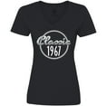 thumbnail image 3 of Inktastic Classic 1967 Birth Year Women's V-Neck T-Shirt, 3 of 5