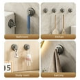 thumbnail image 2 of Modern Aluminum Suction Hooks 2Pcs No Drill Bathroom Kitchen Hooks For Heavy Towels Wreaths Home, 2 of 11