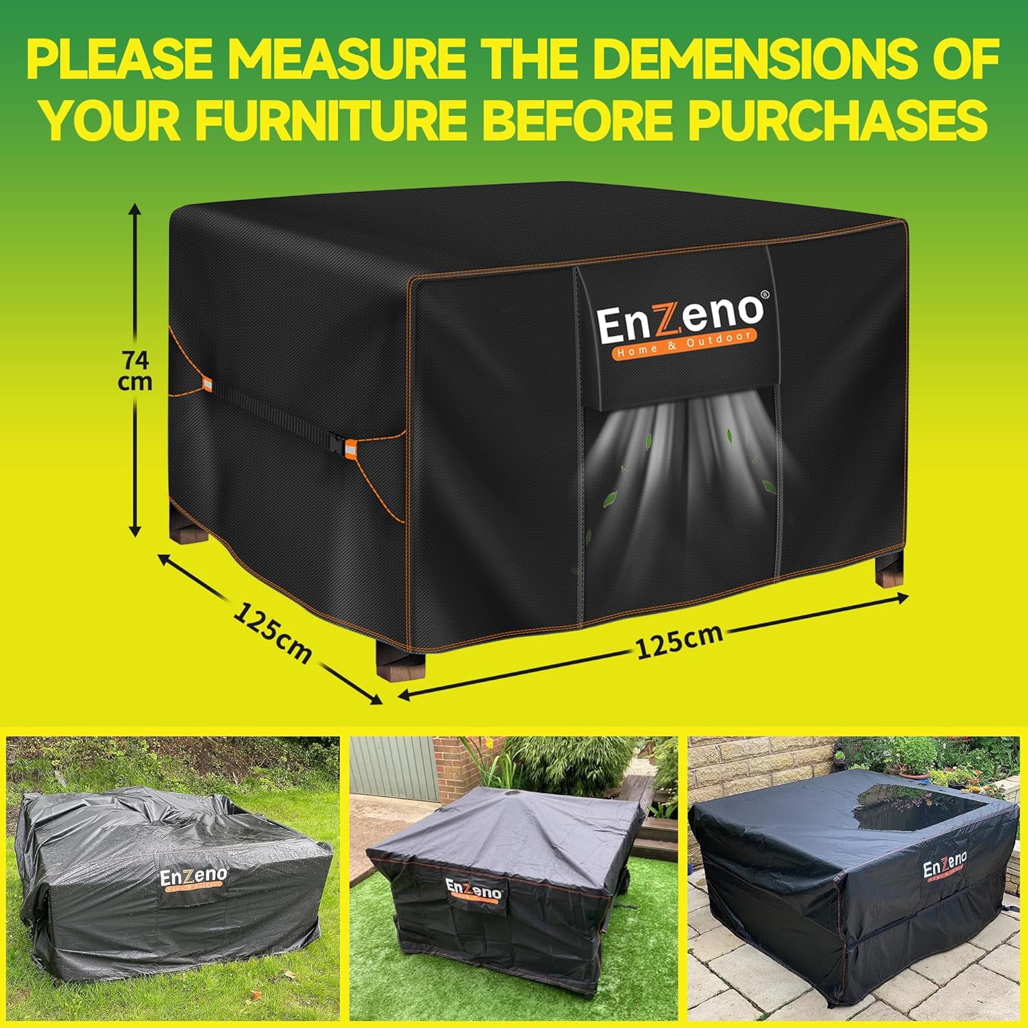 Heavy Duty Waterproof Rectangular Patio Furniture Set Cover Weatherproof Outdoor Sectional Sofa Couch Garden Dining Table Chair Protector