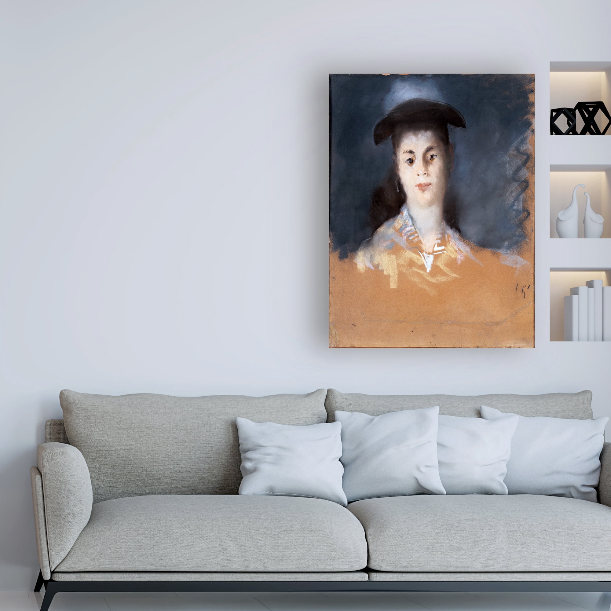 Trademark Fine Art 'Woman Wearing a Hat' Canvas Art by Manet