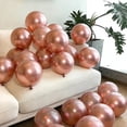 thumbnail image 4 of Globos Ztikug de látex metálico en oro rosa, 10 pulgadas, 50 unidades, 4 of 6