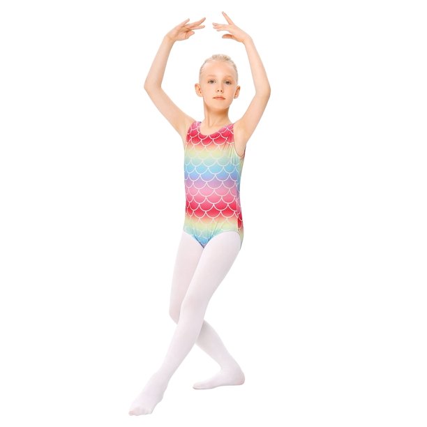 HAEMORE Kids Little Girls Mermaid Rainbow Ballet Dancewear Leotards