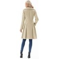 thumbnail image 6 of Women's Double-Breasted Pea Coat - Lapel Collar, A-Line Cut, with Pockets & Lining, 6 of 6