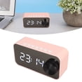 thumbnail image 1 of Reloj Despertador Digital Con Altavoz , Pantalla De Reloj Espejo Radio Temperatura En Tiempo Real Anuncio De Voz Modo AUX, Micrófono Con Cancelación De Ruido HD, 1 of 8