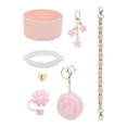 thumbnail image 2 of Juego de accesorios para taza jinwen adorno de flor Rosa claro, 2 of 8