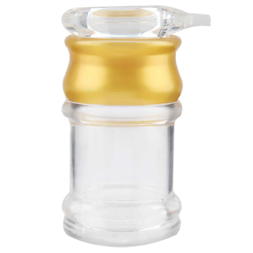 Mgaxyff Acrylic Transparent and Gold Oil Bottle Liquid Seasoning Pot