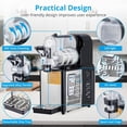 thumbnail image 2 of Lumiparty Dual Tank Slushie Machine, 4L x 2 Frozen Drink Maker, Commercial Slushy Machine with Self-Cleaning Function for Margaritas, Bars & Restaurants, Black, 2 of 7