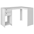 thumbnail image 1 of Manhattan Comfort 41AMC6 Accentuations par Modeste Palermo Classique en Forme de L Bureau avec 2 Tiroirs et 1 Cubby en Blanc, 1 of 1