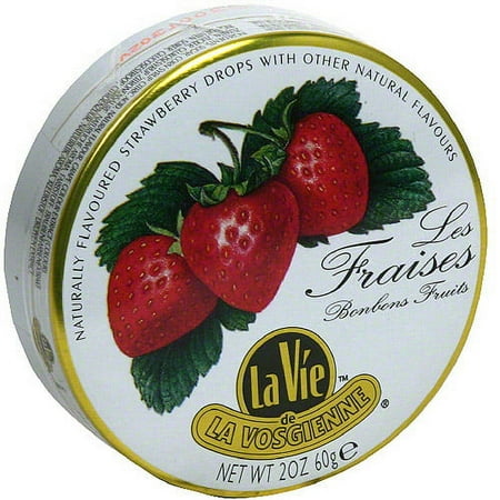 La Vie De La Vosgienne Strawberry Hard Candy, 2 oz (Pack of 5)