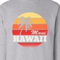 thumbnail image 3 of Inktastic Maui Hawaii Retro Sunset Adult Sweatshirt, 3 of 4