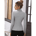 thumbnail image 3 of Suéter de Dama Cuello Tortuga Acanalado Stretch: Elegancia y Comodidad UNITALLA, 3 of 5