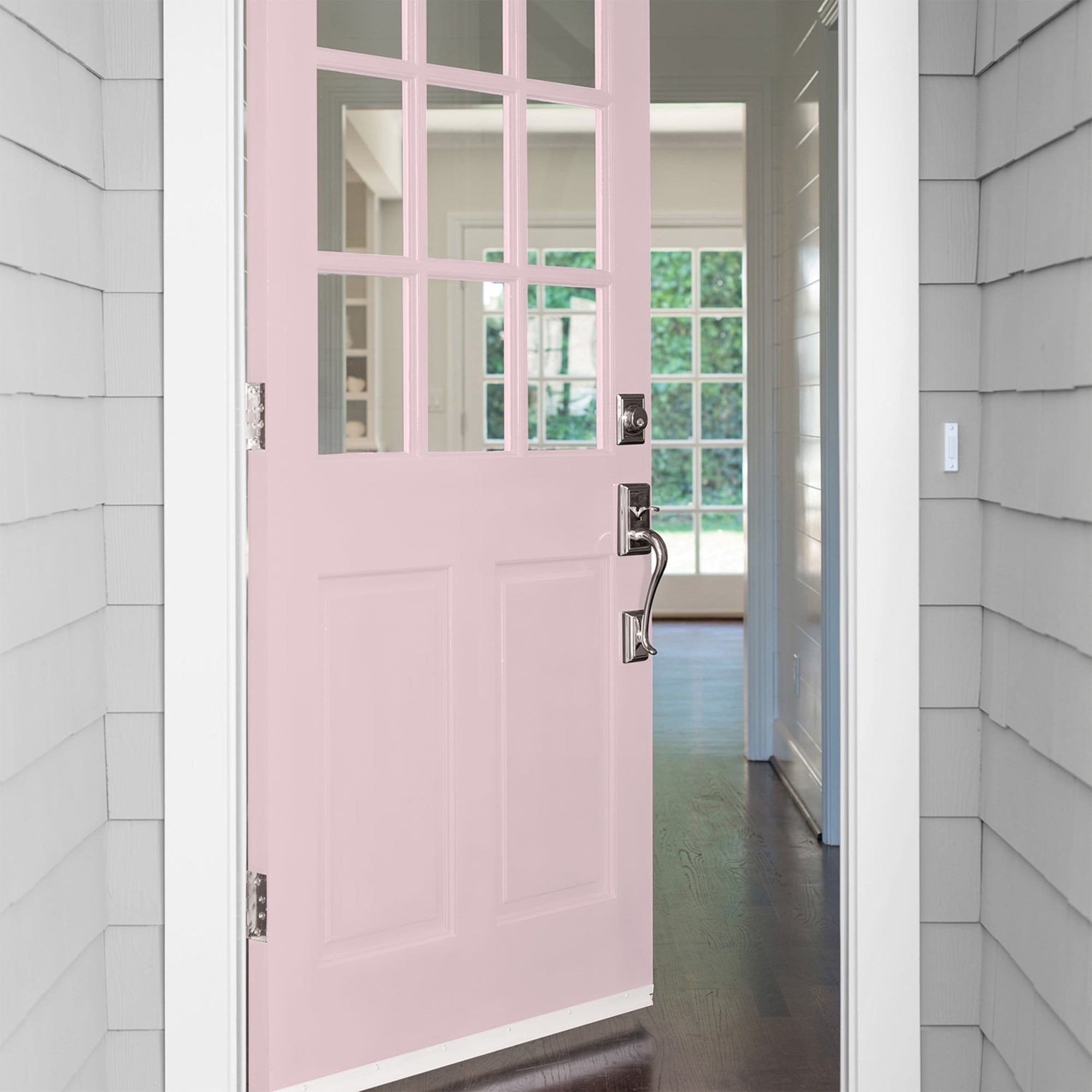 Glidden HEP Rose Cloud / Pink Satin Exterior Paint with Primer, 1 Gallon
