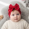 thumbnail image 2 of Splozh Newborn Turban Hats for Baby Girls Baby Girls Turban Hats Bow Cute Headwraps for Toddler Baby Red,One Size, 2 of 5