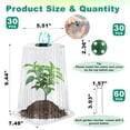 thumbnail image 2 of Aovky 30 Pack Garden Cloches for Plants, 9.44" x 7.48" Reusable Plant Covers with Adjustable Rotary Vent, Protect from Animals Snails Birds, Frost Protection Mini Greenhouse, 2 of 8