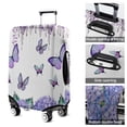 thumbnail image 5 of Purple Flower Butterfly Pattern Luggage Cover Fashion Suitcase Cover Baggage Covers Fit 25-28 Inch Luggage (Go Travel), 5 of 5