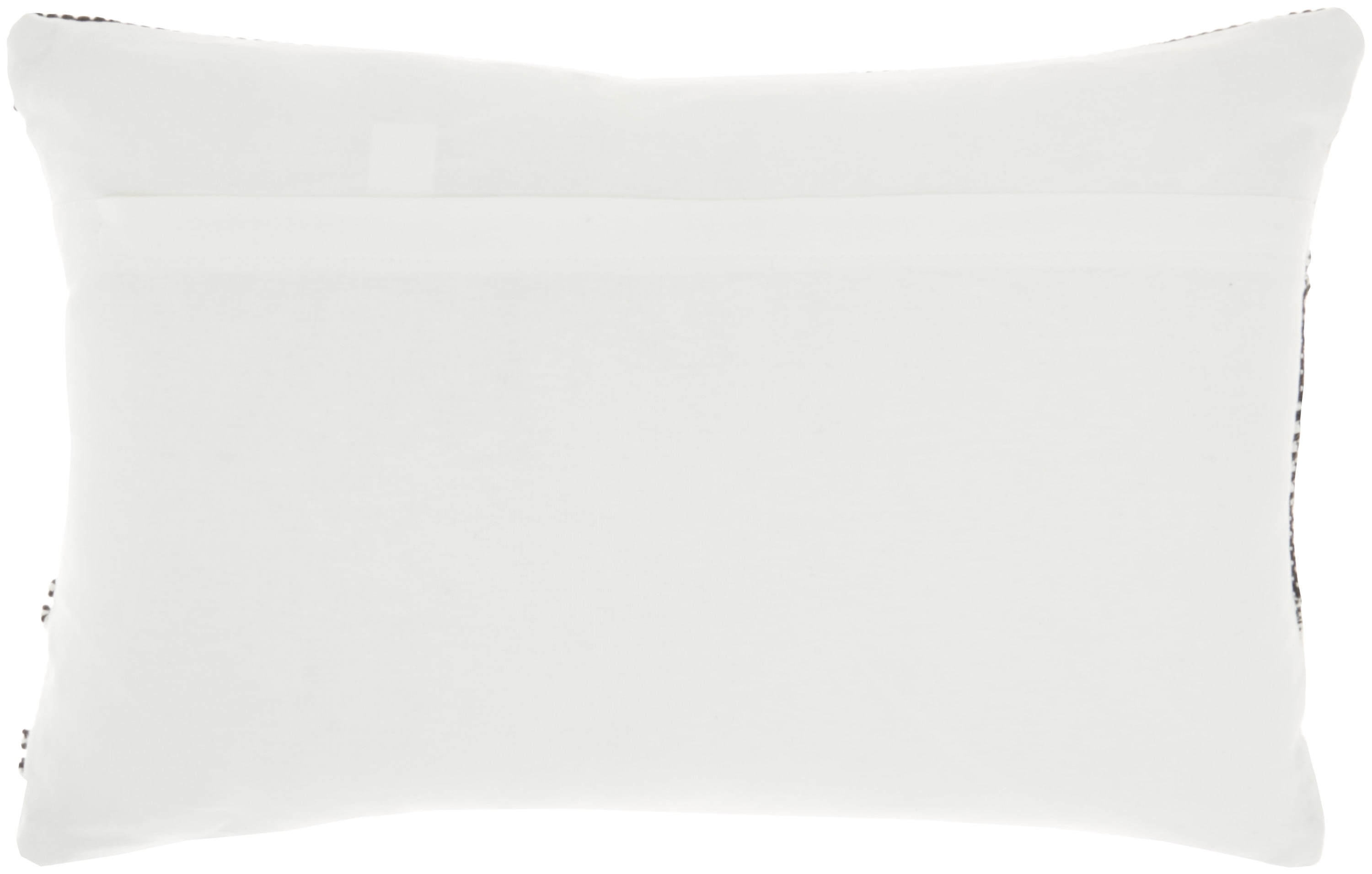 Nourison Outdoor Pillows Woven Stripes & Dots Grey Decorative Throw Pillow , 14"X22"