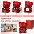 thumbnail image 4 of Romantic Teddy Bear with Preserved Rose and Necklace, Real Rose in Elegant Gift Box for Women, Preserved Roses Gifts for Valentine's Day, Mother's Day, Weddings, Anniversary, Birthday, Christmas, 4 of 7
