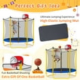 thumbnail image 5 of 5.5FT Trampoline with Safety Enclosure for Kids, SEGMART Toddler Trampoline with Basketball Hoop, Kids Trampoline with Jumping Mat, Mini Trampoline, Indoor Trampoline, Gifts for Boys Girls, 220LBS, 5 of 6